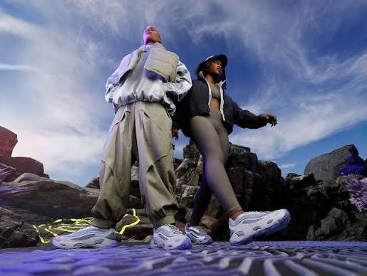adidas Ozworld: two figures in a rocky landscape